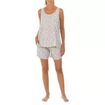 Женская пижама с круглым вырезом и подтяжками jjbch0501 J&J Brothers, серый