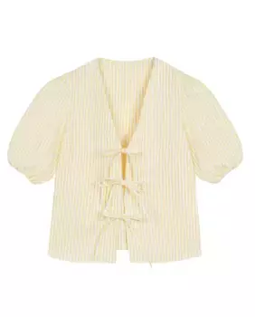 Женская пижама в полоску с короткими рукавами Bohodot, желтый