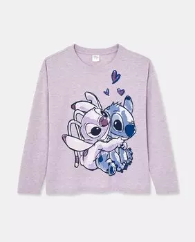 Женская пижамная футболка Angel and Stitch Easy Wear, фиолетовый