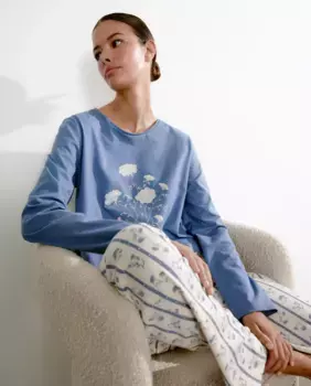 Женская пижамная футболка nfasis, синий индиго