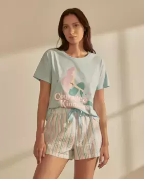Женская пижамная футболка «Русалочка» Easy Wear, синий