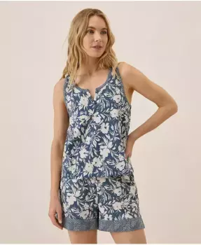 Женская пижамная майка Staycation из органического хлопка Pact, синий