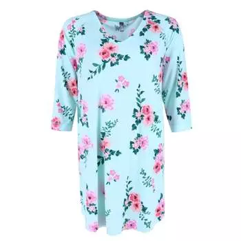 Женская пижамная рубашка с большим цветком PJ Couture, цвет blue floral
