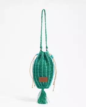 Женская плетеная сумка-рыбка Bimba y Lola, зеленый