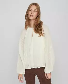 Женская плиссированная блузка с длинными рукавами Vila