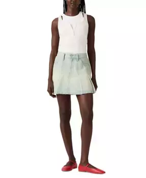 Женская плиссированная джинсовая мини-юбка Levi's, синий