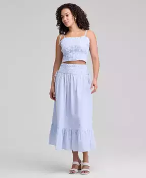 Женская плиссированная макси-юбка из пике And Now This, синий