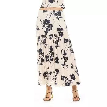 Женская плиссированная макси-юбка Lia Alexia Admor, цвет blue floral