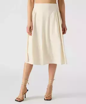 Женская плиссированная миди-юбка Brooklyn Steve Madden, слоновая кость/кремовый