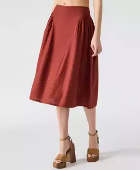 Женская плиссированная миди-юбка Brooklyn Steve Madden, красный