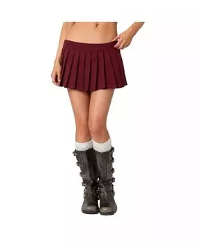 Женская плиссированная мини-юбка Kristen Edikted, красный