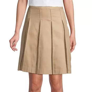 Женская плиссированная юбка для школьной формы Lands End Lands' End, цвет Khaki
