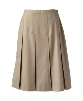 Женская плиссированная юбка ниже колена Lands' End, коричневый/бежевый