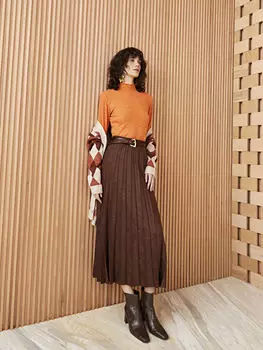 Женская плиссированная юбка с эластичной резинкой на талии LCWAIKIKI Classic