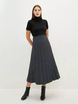 Женская плиссированная юбка в клетку с эластичной резинкой на талии LCWAIKIKI Classic