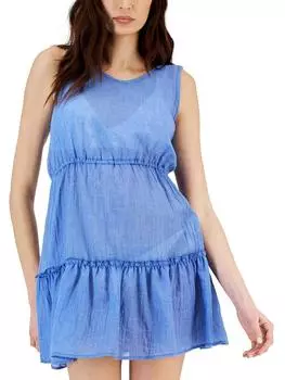 Женская пляжная летняя накидка J. Valdi, синий