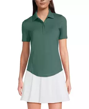 Женская поло с высокой поддержкой Lands' End, зеленый