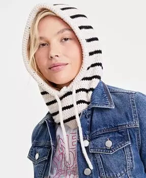 Женская полосатая балаклава на шнурке On 34Th, слоновая кость/кремовый