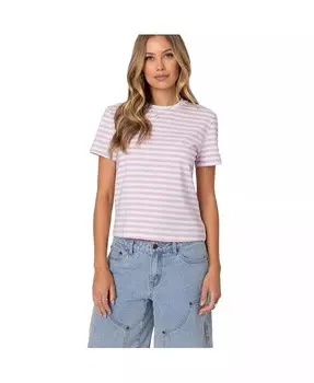 Женская полосатая футболка Callahan Edikted, розовый