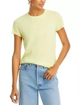 Женская полосатая футболка с круглым вырезом ATM, цвет lemon chiffon