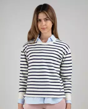 Женская полосатая матросская толстовка El Ganso, белый