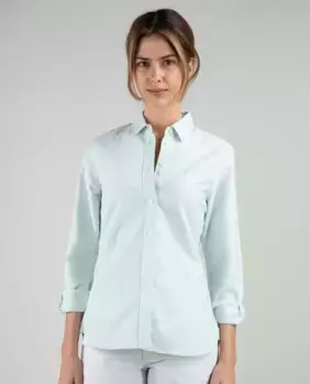 Женская полосатая рубашка оксфорд El Ganso, зеленый