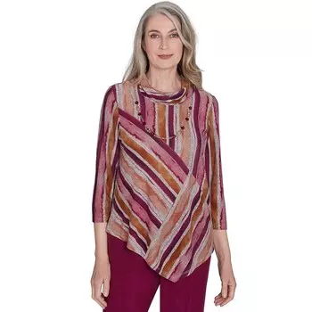 Женская полоска Alfred Dunner со съемным колье, цвет Multi Red