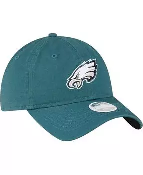 Женская полуночная зеленая регулируемая кепка Philadelphia Eagles Core Classic 2.0 9TWENTY New Era, зеленый