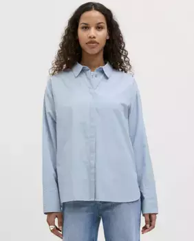 Женская поплиновая рубашка Jack & Jones, голубой