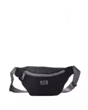 Женская поясная сумка на молнии черного цвета Kcb