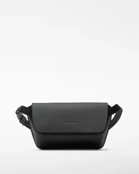 Женская поясная сумка с клапаном и регулируемой ручкой Adolfo Dominguez, чёрный