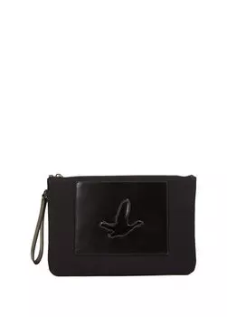 Женская портативная портфель из парусины с черным логотипом Beymen