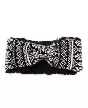 Женская повязка на голову из полиэстера и люрекса-бабочки Muk Luks, черный