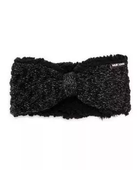 Женская повязка на голову с косами из акрила и люрекса-бабочки Muk Luks, черный