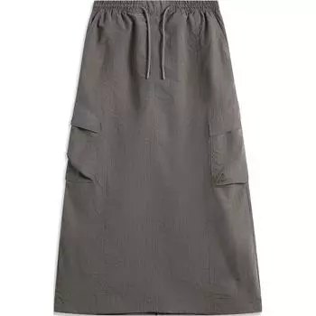 Женская повседневная длинная юбка LiNing Sports Life Collection, цвет "дерево", серо-коричневый