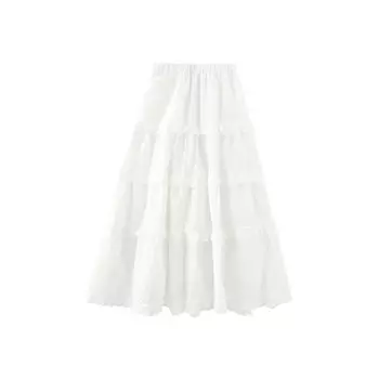 Женская повседневная длинная юбка Miss Chipmunk, Белый (подарочный пакет)