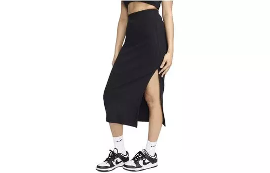 Женская повседневная длинная юбка Nike, цвет Black