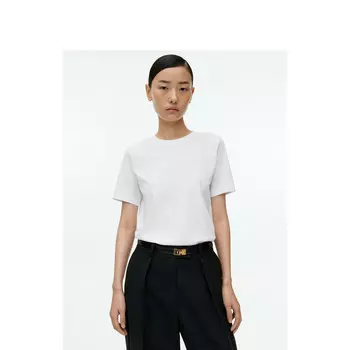 Женская повседневная футболка Arket из чистого хлопка с круглым вырезом, белый