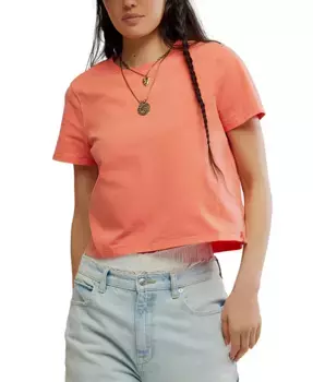 Женская повседневная хлопковая футболка Free People, розовый