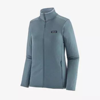 Женская повседневная куртка R1 Patagonia, цвет Light Plume Grey - Steam Blue X-Dye