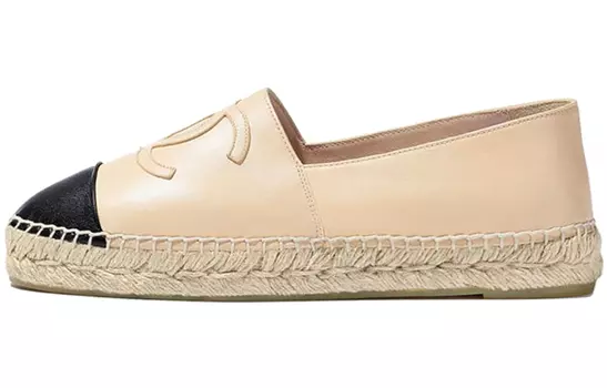 Женские эспадрильи Chanel, черный/бежевый