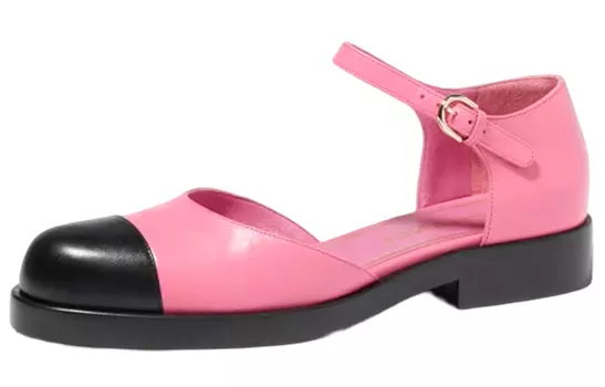 Женские босоножки Chanel, черный/розовый