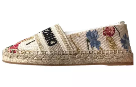 Женские эспадрильи Dior Granville, бежевый/синий