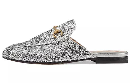 Женские туфли Gucci Princetown, серебряный