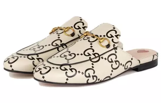 Женские туфли Gucci Princetown, белый/черный