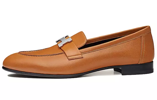 Женские мокасины Hermes Paris, коричневый