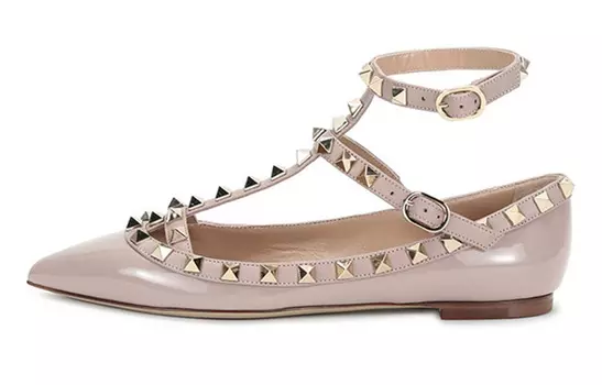 Женские туфли Valentino Rockstud, телесно-розовый