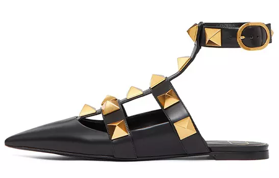 Женские балетки Valentino Roman, черный