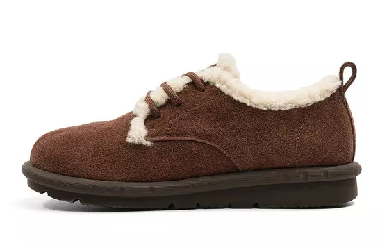 Женская повседневная обувь Женские низкие кофейные туфли Eblan, цвет Brown Fleece-lined