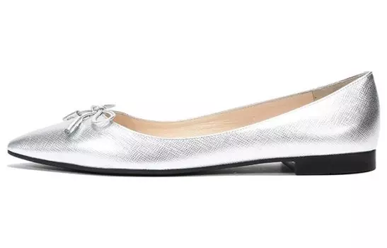 Женская повседневная обувь Женские низкие серебристые Prada